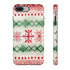 Icelandic Watercolor inspired by Christmas Sweaters - Impact Resistant Phone Case iPhone 8 Plus Glossy